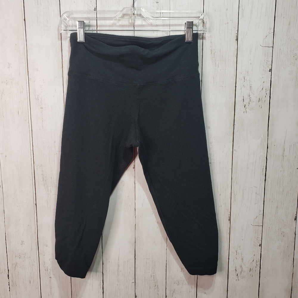 Alejandra Sky Black Cropped Organic Cotton Stretch